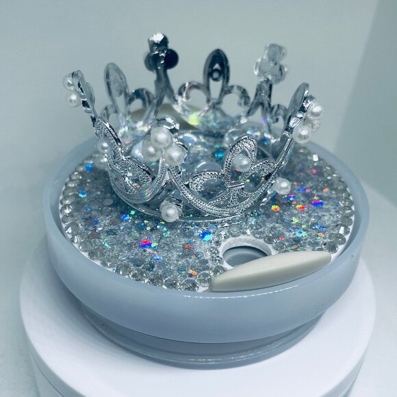 Rhinestone Crown Topper that fit Stanley x Love Shack Fancy Tumbler Lids - Picture 2 of 14